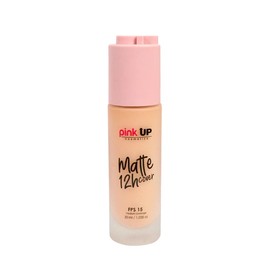 PINK UP | Matte cover | Maquillaje Líquido | De Larga Duración | Acabado mate | Controla exceso de brillo | Base de maquillaje | Makeup | Modelo PKMHR200