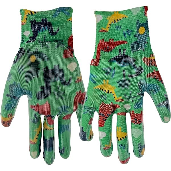 MUD Simply Kids (ages 5-8) Garden Gloves, Nitrile Coating, Lightweight,