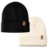 1 & 2 Packs Unisex Knit Winter Beanie Hats Cap