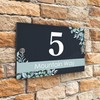 Badgemaster Modern Anthracite House Number Sign Plaque Stainless Steel Standoffs