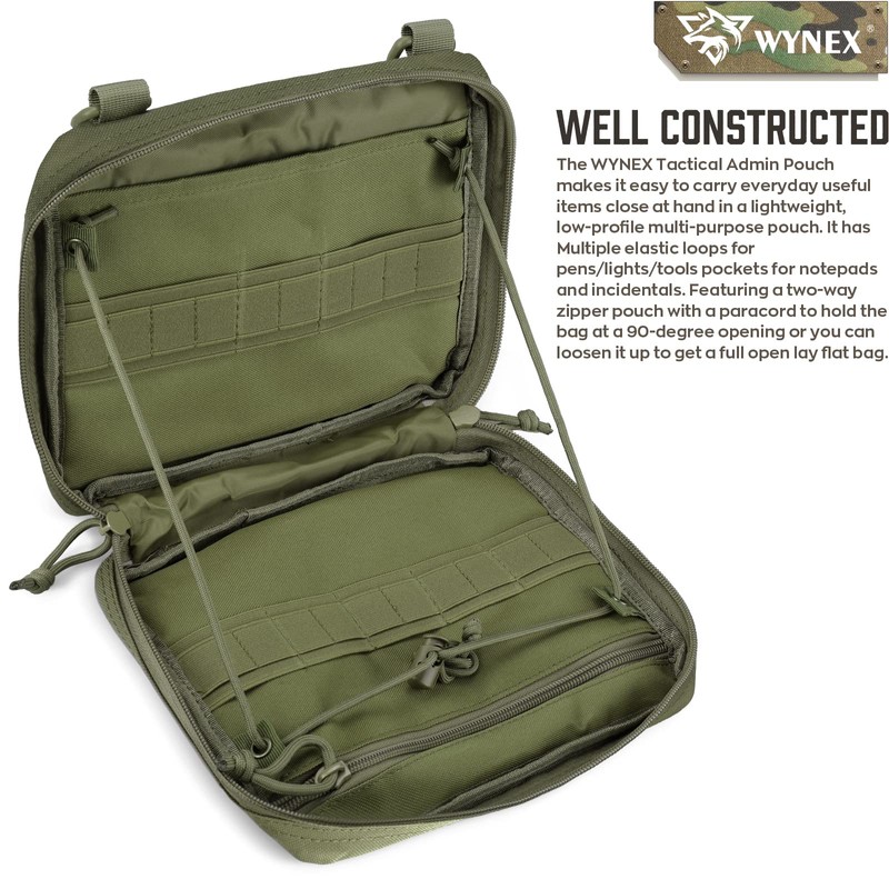 WYNEX Tactical Admin Molle Pouch, Medical EDC EMT Utility Bag