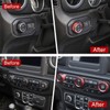 4PCS Air Conditioner Headlight Switch Knob Cover Compatible with Jeep