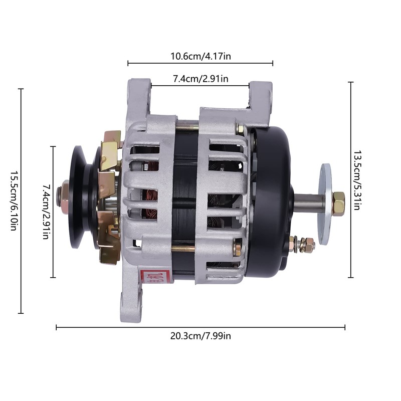 KONKENIE DC 24V Dual Wheel Generator 2000W 4000RPM Permanent Magnet