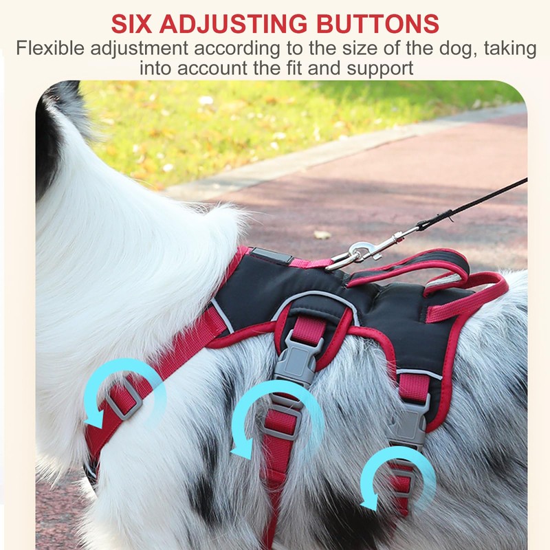 Shengxi Multi-Purpose Dog Harness, Escape Proof Anti-Pull Dog Harness, Anti-Pull