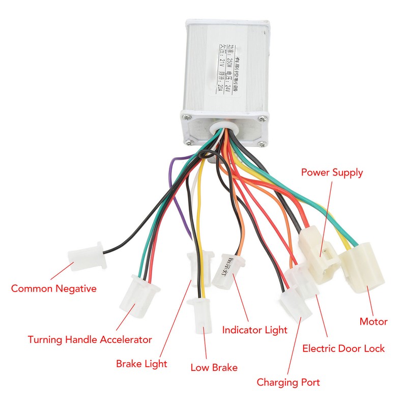 Electric Bike Speed Controller Brushed 24V 250W Aluminum Alloy Electric