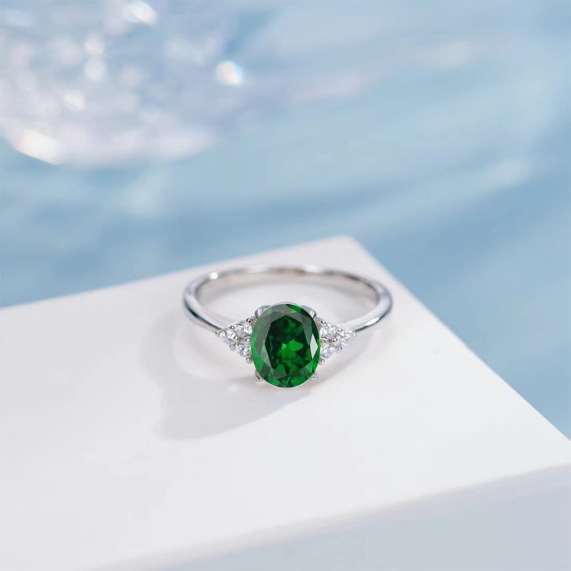 925 Sterling Silver Birthstone Ring for Women, Amethyst Rings, Birthstone,