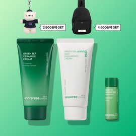 innisfree 이니스프리 그린티 2종세트 세라마이드 크림 80mL + 그린티 씨드 히알루론산 크림 80mL (튜브형)