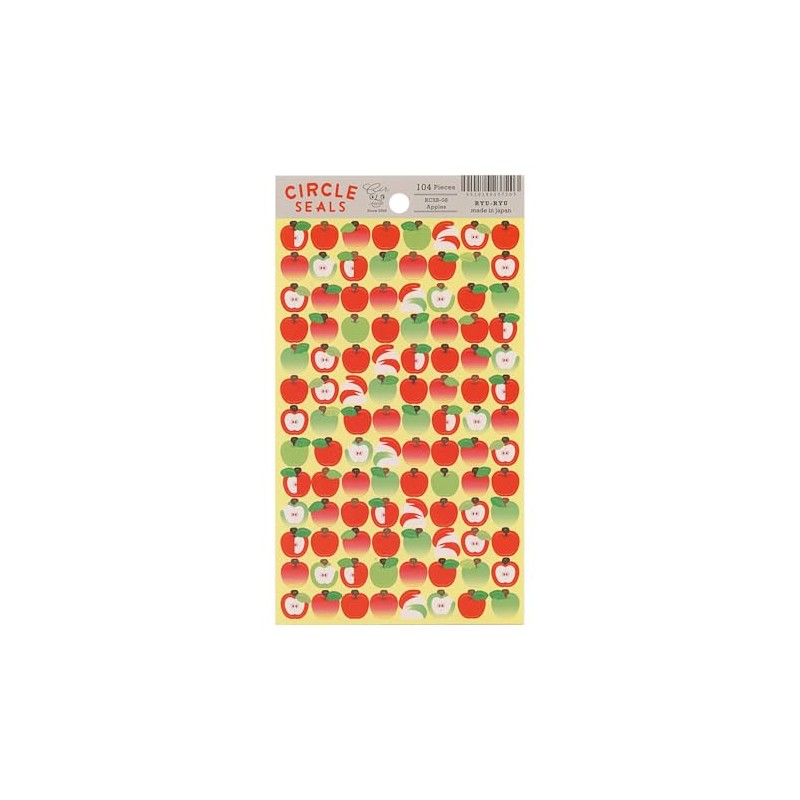 Circle Seal Basic Sticker [apple] RCSB-08