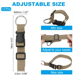 PATIKIL Add A Bag Luggage Straps, 2 Pcs Adjustable Suitcase Belt, Travel Accessories Plastic Buckle for Connecting Your Luggage Jacket, Khaki