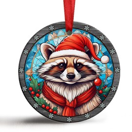 Christmas Raccoon Ornament, Gift for Raccoon Lover, Raccoon Gift for Women, Wild Animal Ornament, Cute Raccoon Gifts - Christmas Ornament Decor