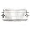 OneGrill Stainless Steel Universal Grill Rotisserie Spit Rod Flat Basket (Fits 5/16 Inch Square, 3/8 Inch Square, & 1/2 Inch Hexagon Spit Rods)