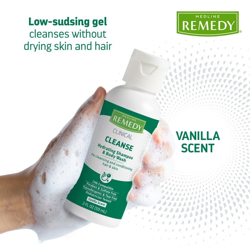 Medline Remedy Clinical Hydrating Shampoo & Body Wash (2 fl