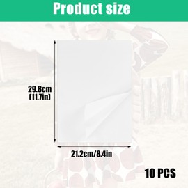 10 Piece Water Soluble Embroidery Paper, Water Soluble Stabilizer,Embroidery Transfer Paper,Stick Embroidery Paper for Machine Embroidery and Hand Sewing