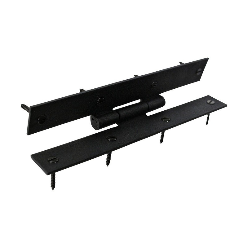 Renovators Supply Manufacturing H Cabinet Hinges 7 in. Black Wrought