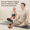 Tibetan Singing Bowl Set, Brass Meditation Singing Bowl, 8.6 cm