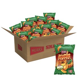 Herr's Jalapeño Poppers Flavored Cheese Curls - Great for Bold Flavor Fans - 1 Ounce (Pack of 36)