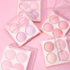 PINKCOCO Blending Mood Cheek Blusher Palette 4 Color Blusher 02#Bluberry