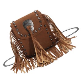 FOMIYES Vintage Tassel Shoulder Bag Decorative Fringe Handbag for Women Multipurpose Crossbody Purse for Outings and Daily Use Stylish and Functional Clutch for Keys and Cellphone