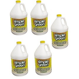 Simple Green 14010 Industrial Cleaner & Degreaser, Concentrated, Lemon LLPoQy, 5Pack (1 Gallon Bottle)