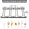 Uten 4 Rows Wine Glass Racks Under Cabinet Wall Mounted