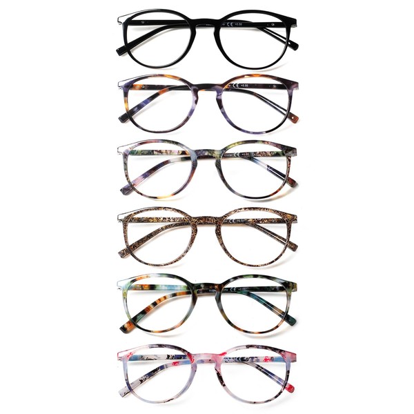 JOSCHOO Reading Glasses Women Blue Light Blocking Spring Hinge Fashion