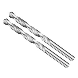 METALLIXITY Drill Bit (6mm) 2Pcs, 4241 High-Speed Steel Straight Shank Uncoated (Bright) 118° for Wood Plastic Iron Copper Aluminum Low Soft Metal