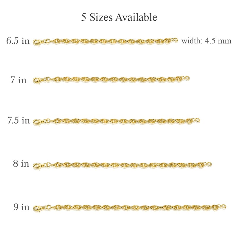 MELELIFE Gold Bracelets for Men & Women Layer Rope Chain