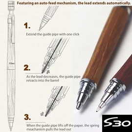 Pilot PILOT HPS-3SK-DBN Dark Brown S30 (S30) 0.5 Automatic Mechanical Pencil