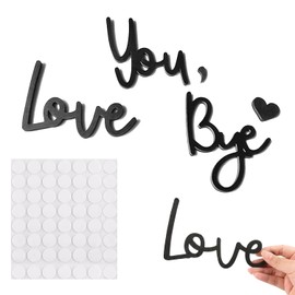 Love You Bye Above Door Sign – Handcrafted Wooden Wall Decor – Charming Home & Hallway Decoration – Rustic Sign with Heartwarming Message