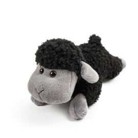 lilizzhoumax Simulation Lamb Plush Toy 20cm/8”, lie Realistic Stuffed Animal Wild Cute Sheep Plush Toy, Super Soft Sheep Plush Home Decoration Animal Toys, Gift for Friends and Kids black