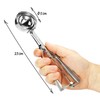 com-four® 2 x Ice Cream Scoops - Polished Stainless Steel