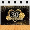 30th Anniversary Backdrop Wedding Anniversary Decorations Backdrop Black Gold 30th