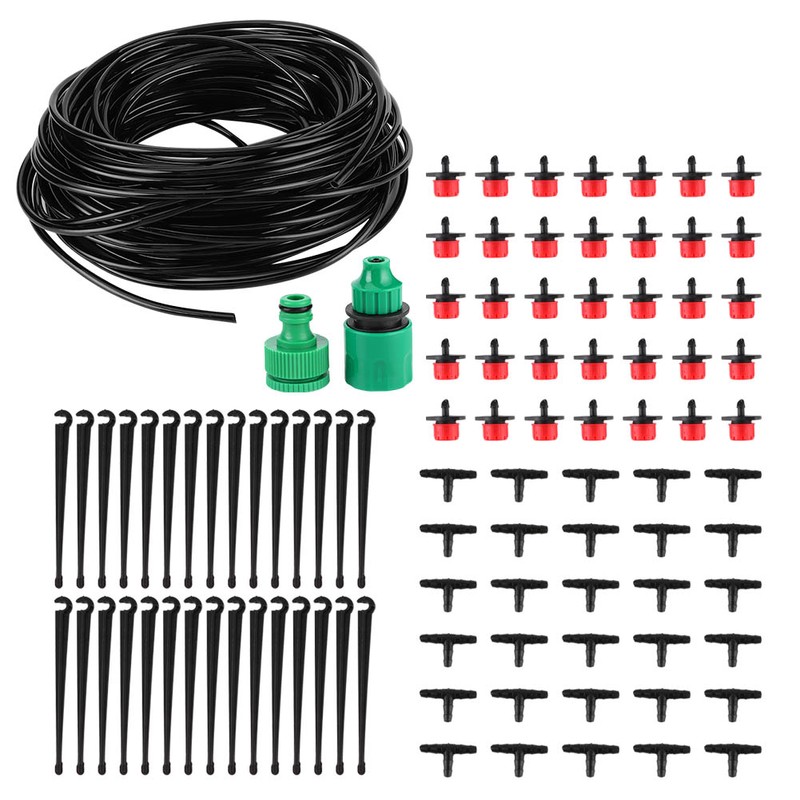 Garden Drip Irrigation System Automatic Watering Nozzles Pipe Kit 30m