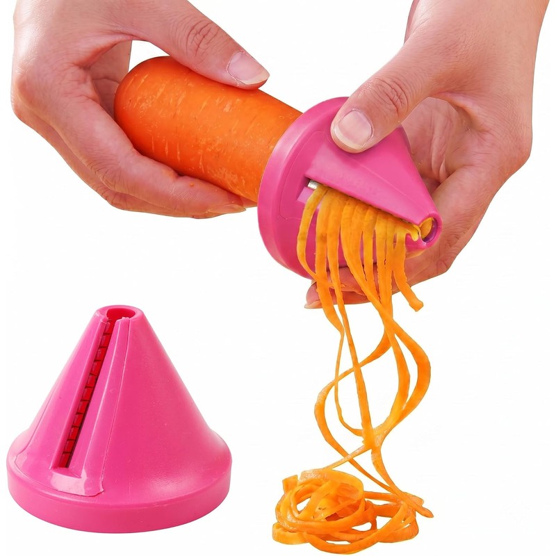 Multifunctional Spiral Vegetable Slicer & Manual Rotating Grater Peeler