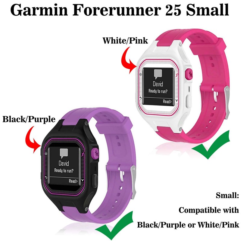 GVFM Bands Compatible with Garmin Forerunner 25, Soft Silicone Replacement