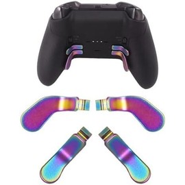 Elite Controller Paddles for  One and Elite Series Controllers, Stainless Steel Paddle (Red) - Color: Rainbow