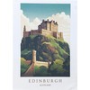 Half a Donkey Edinburgh Castle large cotton tea towel