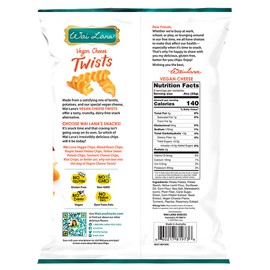 Wai Lana Chips Vegan Cheese Twists with Potato and Lentils - Gluten Free, Non-GMO, Zero Trans Fat, 2.65 oz(Count of 6)