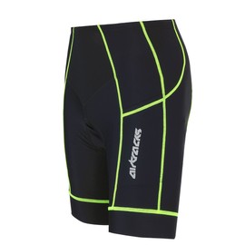 Airtracks Women's Cycling Shorts Pro - Cycling Shorts - Cycling Shorts - 3D Coolmax Padded - Breathable - UV Protection - Quick-Drying, Black neon