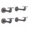 Pipe-Decor.com 1/2 in. x 6 in. Double Flange Shelf Bracket,