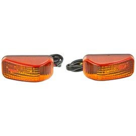 Kijima 219-5142 Motorcycle Parts Cowl Type Turn Signal Lamp, 2.7 x 1.1 x 1.3 inches (69 x 29 x 32 mm), Amber, 2 Pieces