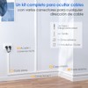 Yecaye Gran tamaño Canaletas para Cables Pared, Canaleta para Cables