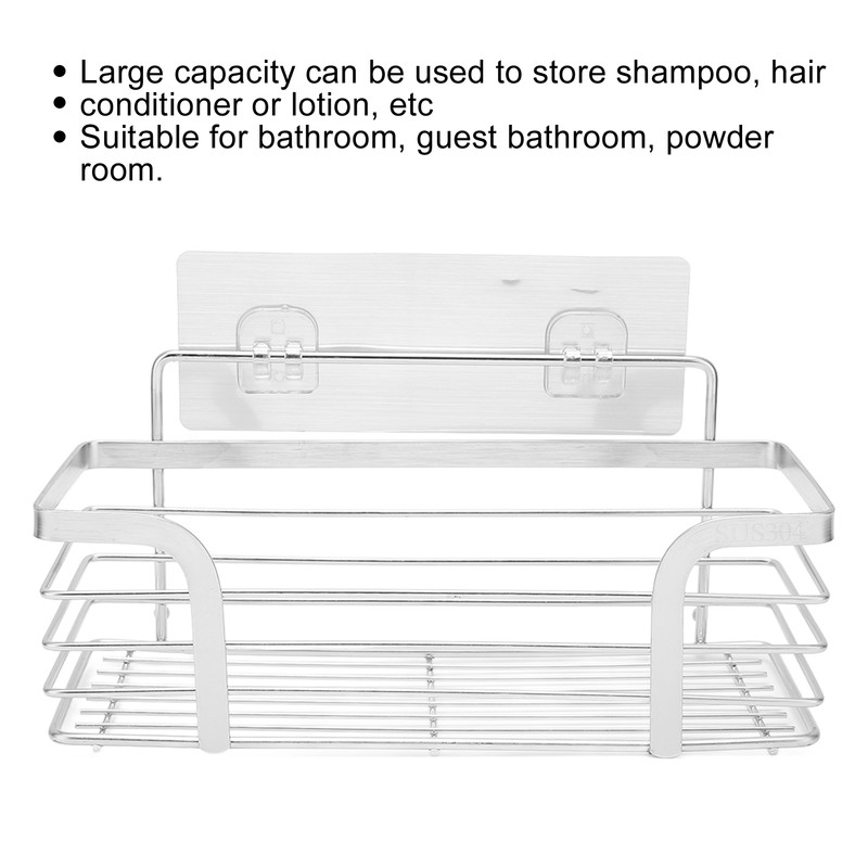 Hair Dryer Holder Stainless Steel Wall Mounted Bathroom Storage Rack