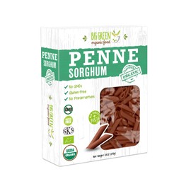 Big Green Organic Food- Organic Sorghum Penne, 8.8oz, Gluten-Free, Non-GMO, Vegan (5)