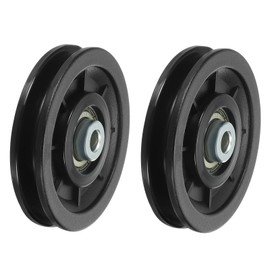 PATIKIL Universal Bearing Pulley Wheel 90mm/3.5", 2 Pack Nylon Bearing Pulley Wheel Lifting Bearing Wheel Replace for Gym Equipment Part Cable Machine