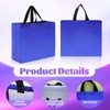 Ptwola 25PCS Glossy Blue Gift Bags with Handle, 12.9"x5"x11" Reusable