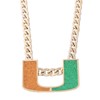 World One ABC Gold Plated Men Jewelry Necklace Miami Turnover