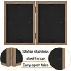 decorUhome Double 4x6 Picture Frame Vertical, Engineered Wood Bifold Photo