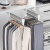DBREAKS Extendable Clothes Rail for Pull-Out Clothes Hangers, Wardrobe Rail,