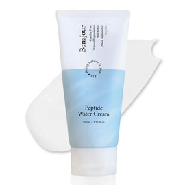 Crema hidratante natural de péptido para pieles grasas y sensibles (tipo de piel grasa de bomba de agua), mejor humectante facial, antienvejecimiento, anti arrugas, brillo 3.38 fl. oz